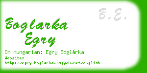 boglarka egry business card